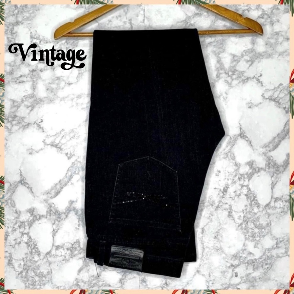 Ralph Lauren 90s Black Rhinestone Pocket Jeans Women’s 8 - Picture 9 of 9
